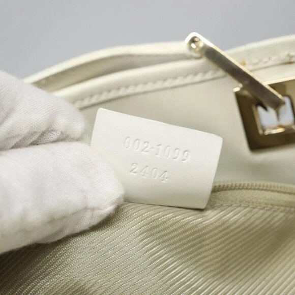 GUCCI GG Canvas Tote Bag Light Blue Gold 002 1099 Auth 113505 - Picture 11 of 16